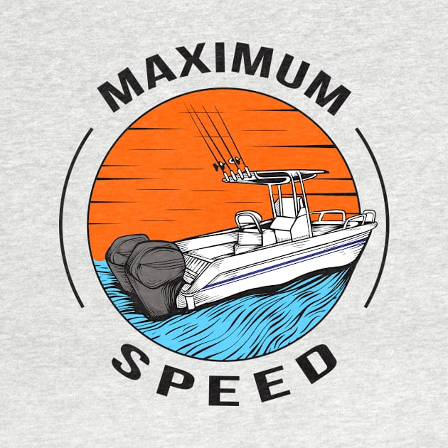 Speedboat Motorboat Racing Boat Captain by Foxxy Merch